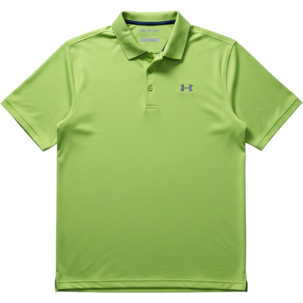 Under Armour Mens XL Lime Green HeatGear Performance Polo Shirt Short Sleeve